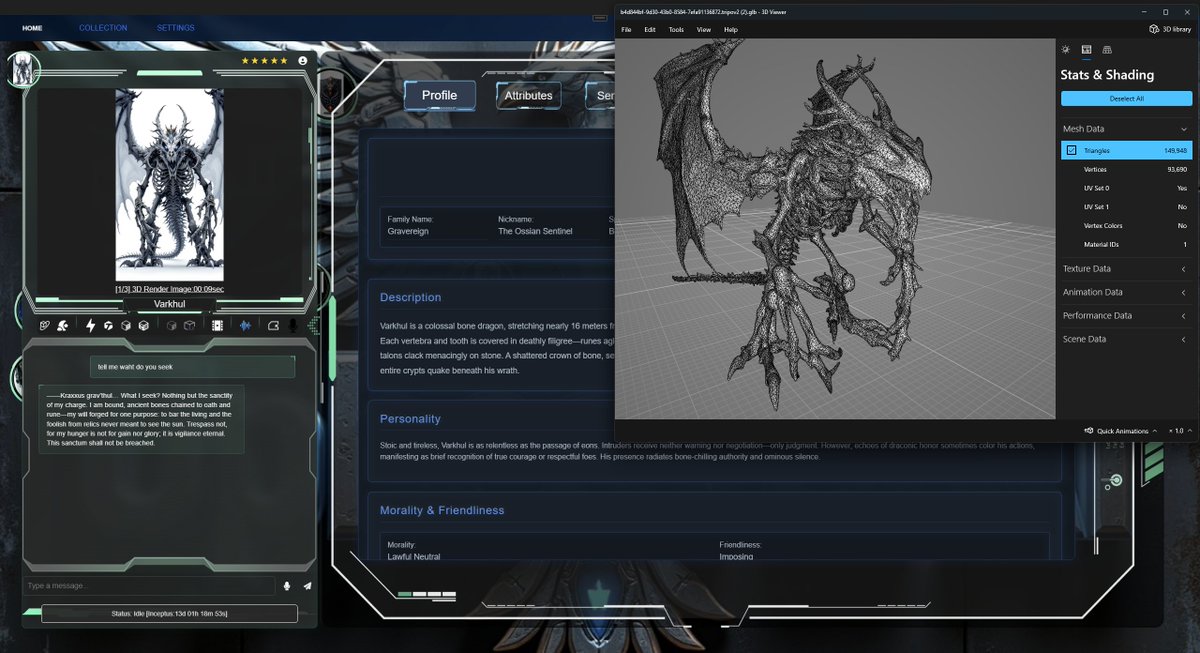 TwainMarti43927's tweet photo. 💀 Meet Varkhul, The Ossian Sentinel — a towering bone dragon forged with AI at @UpheavalAi.
From concept to in-game boss, generated and animated in record time.
Not just an NPC. A digital legend.
#GameDev #AI #NPCs #UpheavalAi #YourWorldYourWay #Varkhul https://t.co/cQPvbMTzfa