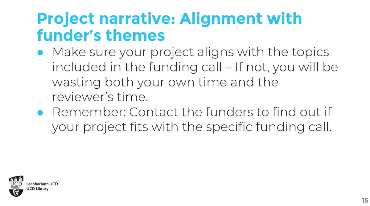 Don't work at grants backwards. Create a project - then find a funding call. Align with the theme and don't be afraid to reach out to the people behind the funding call to ask if your project fits. #CDGASLWriting2025