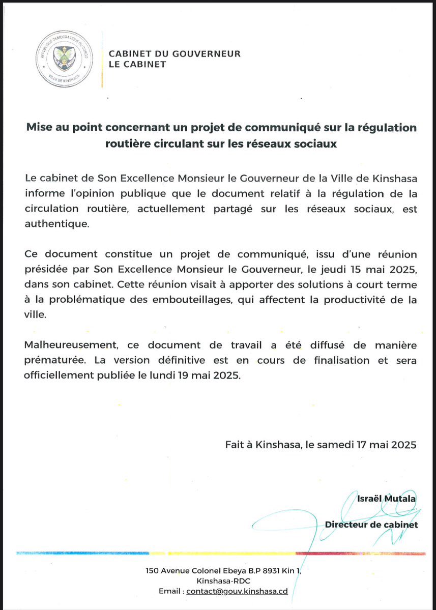 Ministère des transports/ Kinshasa (@mintranskin) on Twitter photo Pourtant,  ce communiqué était limpide ! Pourtant,  ce communiqué était limpide !