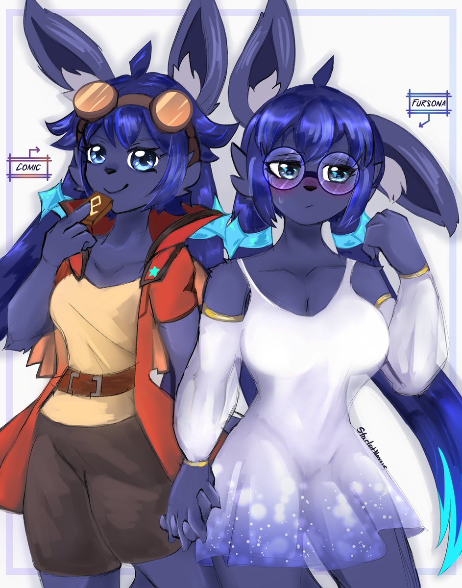 Starlet_Nexus's tweet image. Starlet [comic] and Starlet [fursona]! 🦊