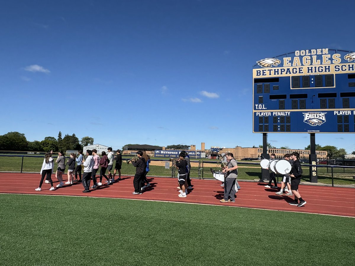BHS Band has been working hard to prepare for the Memorial Day parade. Come see us on Monday at 10:30am! #WeAreBethpage