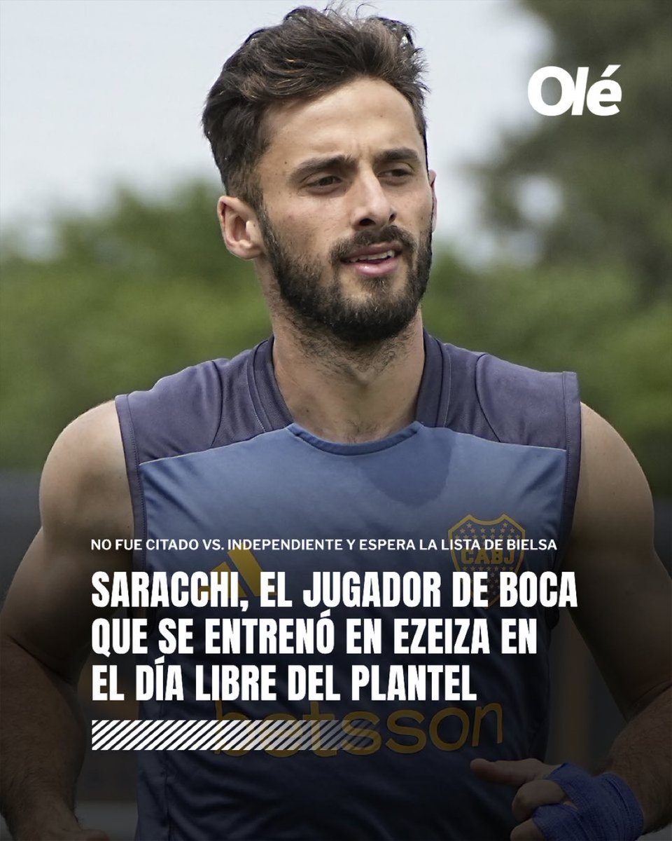 URGENTE: EL ÚNICO BOSTERO| 

El Pollo #Saracchi APARECIÓ A ENTRENAR EN BOCA PREDIO A PESAR DEL DÍA LIBRE. 

Estuvo haciendo ejercicios pensando en lo que se viene, DÍA LIBRE? SE ENTRENA IGUAL. 

VAMOS POLLO! 💙💛