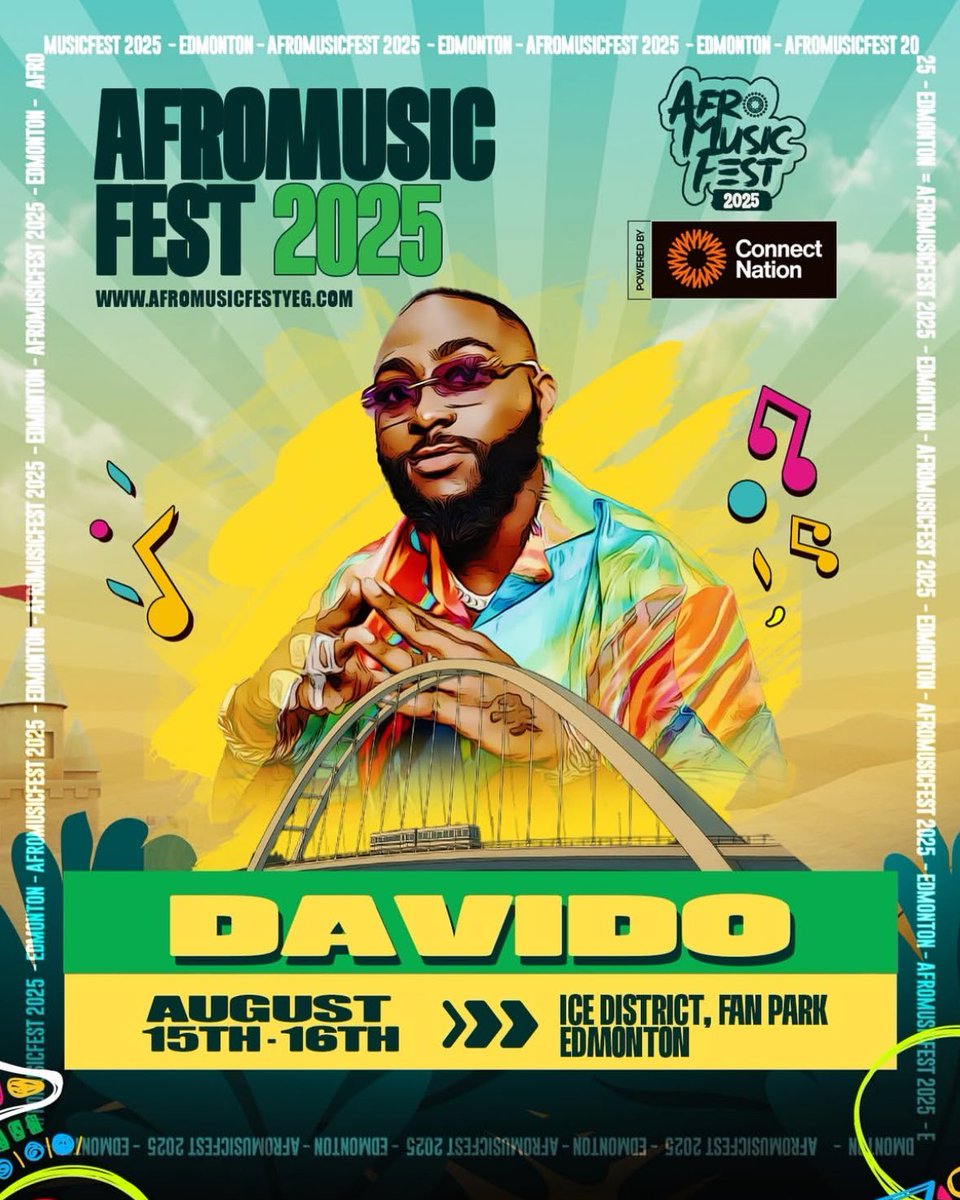 Davido will headline the 2025 edition of the AFROMUSIC FEST in Canada