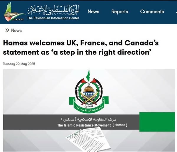 rivka13's tweet photo. @MarkJCarney, when a terrorist entity gives Canada a favourable mention, that is not a good thing. We should not be stepping in the same direction as Hamas. https://t.co/h7vUAcd3Ny