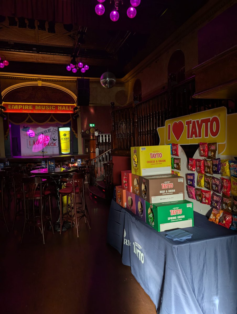 Belfast Empire (@belfastempire) on Twitter photo Doors ready to open for <a href="/empire_comedy/">Empire Laughs Back</a> at 7.30.
Free pint of Harp and packet of Tayto crisps for everyone!
Free t-shirt for first 40 in. Doors ready to open for <a href="/empire_comedy/">Empire Laughs Back</a> at 7.30.
Free pint of Harp and packet of Tayto crisps for everyone!
Free t-shirt for first 40 in.