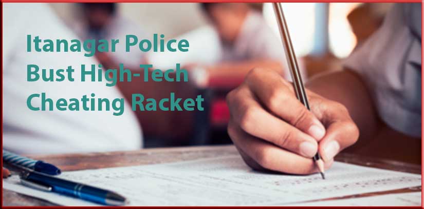 Arunachal24in's tweet image. A high-tech #cheatingracket has been busted in Itanagar during the Navodaya Vidyalaya Samiti recruitment exam. 53 individuals have been arrested for using concealed electronic devices to cheat. Authorities are intensifying efforts to prevent such malpractices in the future.…