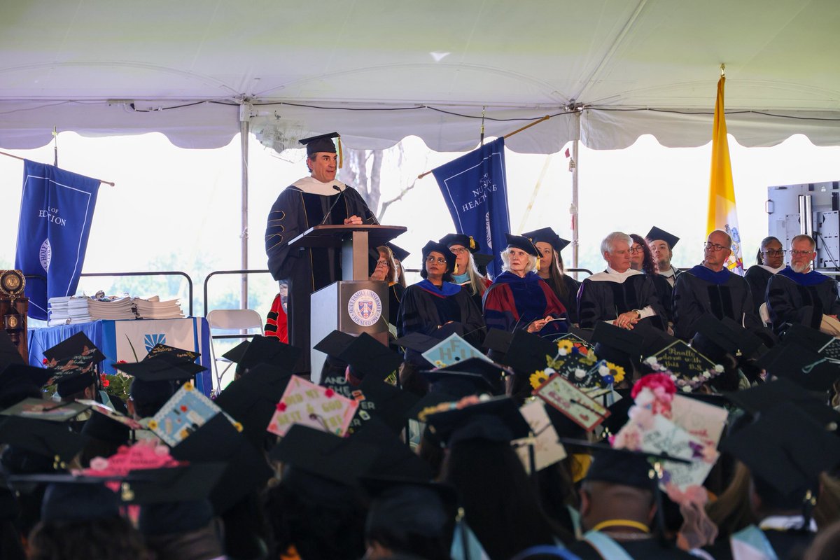 HFUPresident's tweet image. It was a privilege to welcome @Lou_Kassa, president and CEO of the @BiotechnologyPa, as @HolyFamilyU’s newest honorary degree recipient. We are grateful for the inspiring message he shared with our graduates as they embark on their next chapter.