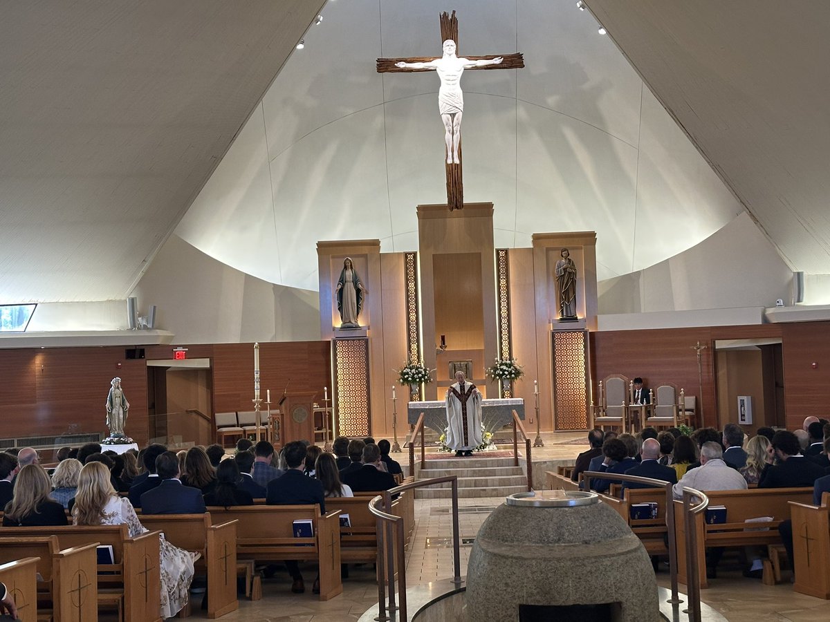 Praise, glory &amp; honor to our Lord Jesus Christ for this celebration of the Baccalaureate Mass for the class of 2025. Four years ago they began their Ricean journey around this same altar that they concluded their time at Rice! Live Jesus in our hearts, forever! <a href="/BroRiceWarriors/">Brother Rice HS</a>