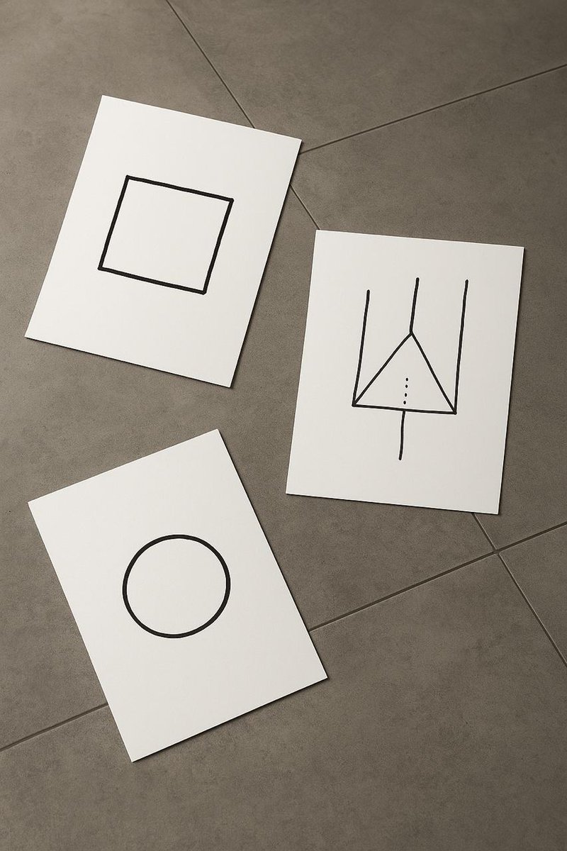 triaural's tweet photo. CAT OUT OF BOX - TRIAURAL HOME EXPERIMENT 🐾

1. Draw the shapes on A4 papers freehand
2. Place them anywhere around your space
3. Watch your pet

#TRIAURAL #VIBRATIONS #6THSENSE #CAT #PET #AETHER https://t.co/bckaUN2QBk