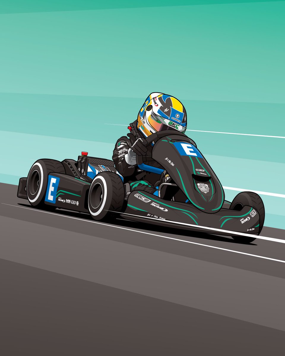 RLineDesigns's tweet photo. I recently had the absolute pleasure to create this illustration for Felix Tandy. Thanks to mum and dad (@BrittanyMx and @NickTandyR) for letting me create this design!
It’s been a long time since tackling a kart and I was super happy with the result! https://t.co/UMap4Gxyby