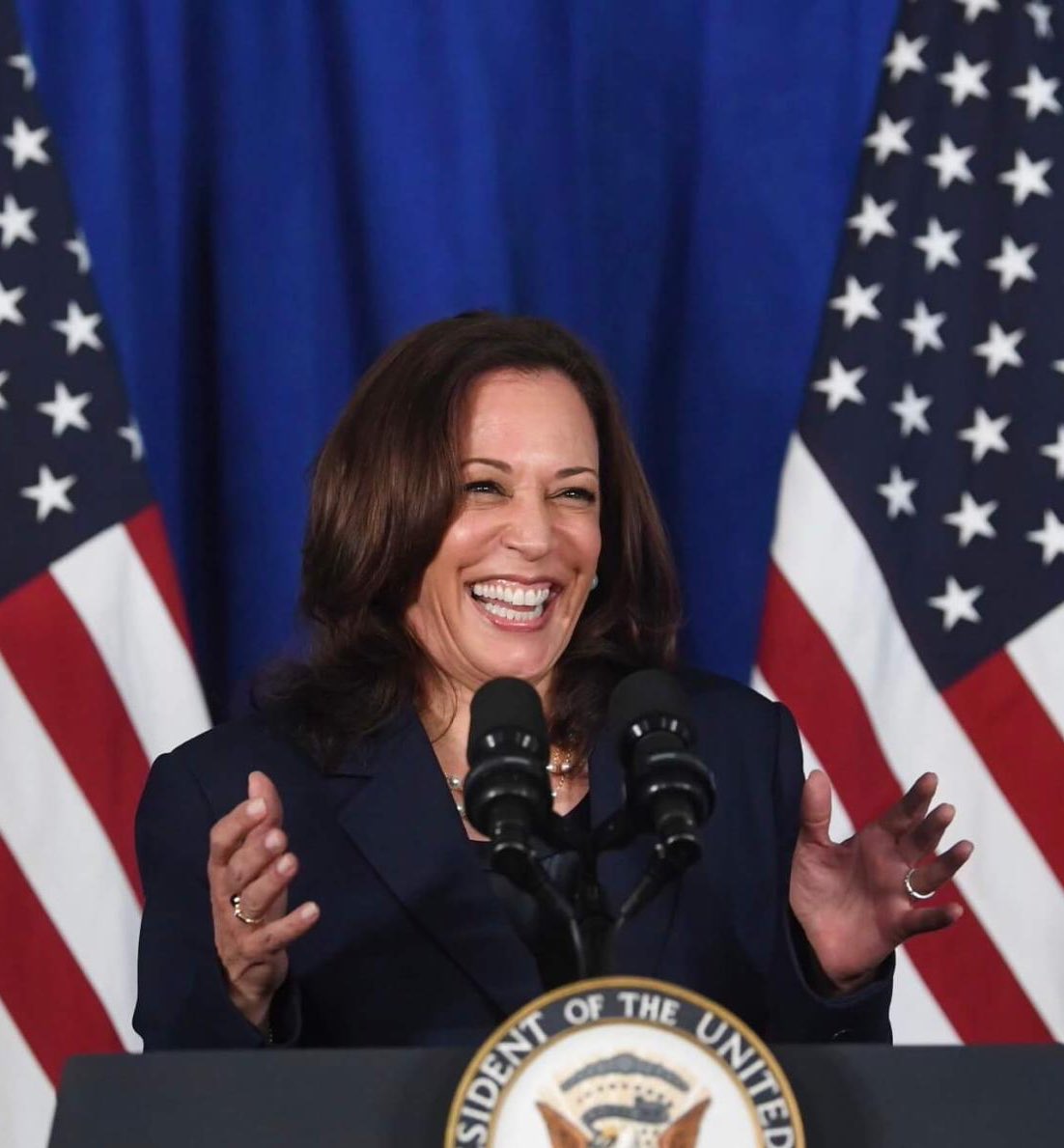 funder's tweet photo. Who else agrees that Kamala Harris would’ve been a better president—by far—than Trump could ever be?! #AmericansNeedMedicaid https://t.co/QTrRdSxaBj