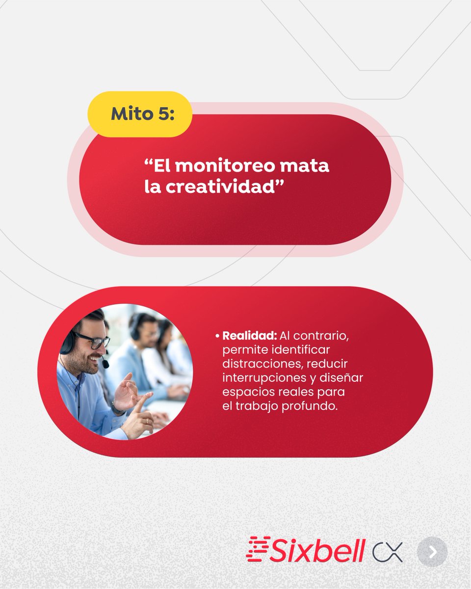 sixbell_corp's tweet photo. ¿Aún crees que el monitoreo es solo control? En esta segunda entrega descubrimos que el monitoreo aplicado con propósito y transparencia, no solo impulsa la productividad. Conoce nuestras soluciones para una gestión más eficiente y saludable del trabajo en https://t.co/0ncRHfwHQ7 https://t.co/MHj1B1hvyp