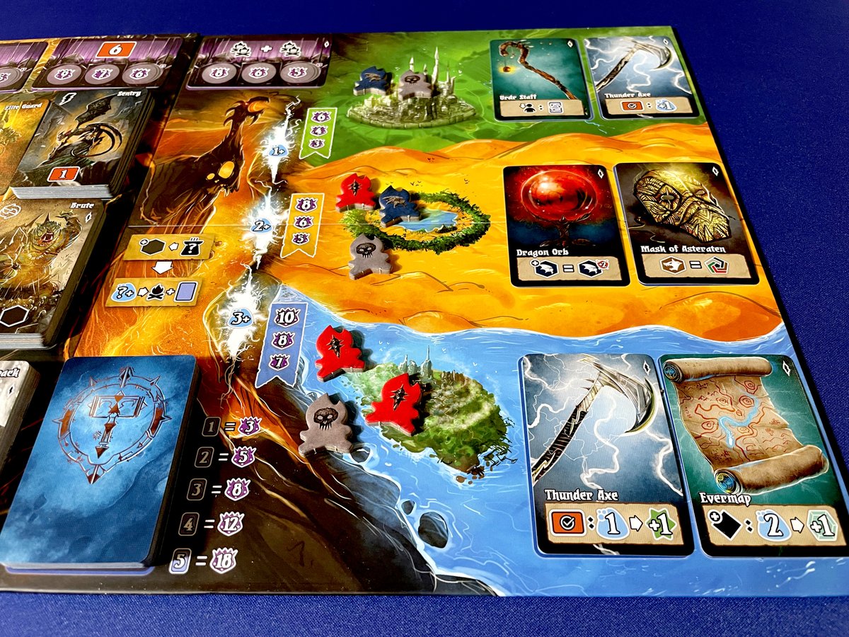 Not only does the Riftlands expansion to Shadow Kingdoms bring new asymmetric player powers, but it also has an extension to the board! Go on expeditions to the Riftlands and claim powerful relics.
