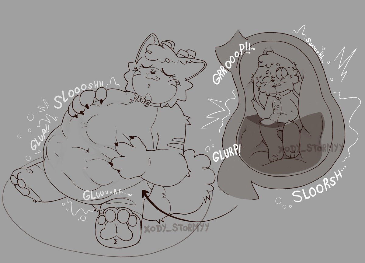 xody_stormyy's tweet photo. C0mm for @ loopiloaf on 🦋 !!

#chubby #weightgain #fat #furry #vore #digestion https://t.co/FK13dtetwG