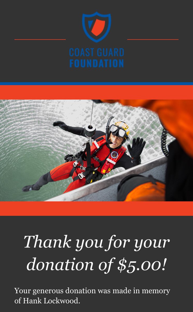 Donaldhandeland's tweet photo. Hank is now a Coast Guard Foundation Lighthouse Keeper. Donated on your behalf. @hen_ease @BarstoolBigCat @PFTCommenter https://t.co/X3afba8gJF