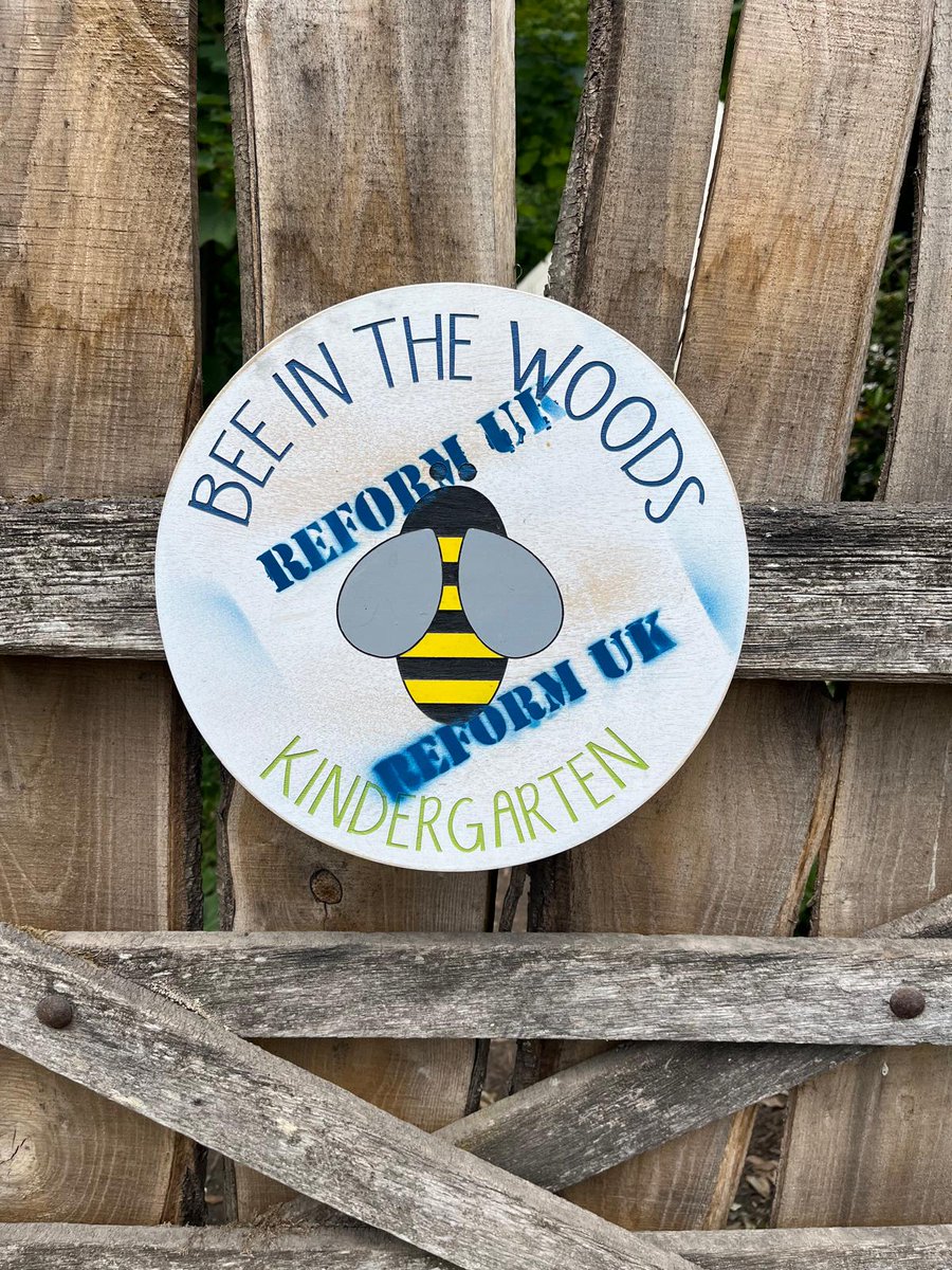 Brighton & Hove SUTR (@btonhovesutr) on Twitter photo Why are <a href="/reformbrighton/">Reform Brighton & Hove</a> and <a href="/reformparty_uk/">Reform UK</a> supporters spraying their party logo over signs at Stanmer Park including a children's kindergarten? We know your far right candidate did badly in the recent by election in Brighton and Hove but how is this going to help? Why are <a href="/reformbrighton/">Reform Brighton & Hove</a> and <a href="/reformparty_uk/">Reform UK</a> supporters spraying their party logo over signs at Stanmer Park including a children's kindergarten? We know your far right candidate did badly in the recent by election in Brighton and Hove but how is this going to help?