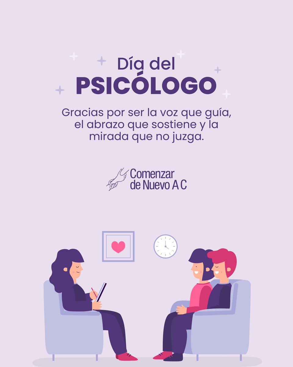 💜 Hoy celebramos a quienes nos acompañan a vernos con compasión, a sanar desde adentro y a recuperar nuestra libertad.
A todas las y los Psicólogos que trabajan con amor, empatía y conocimiento en el camino de la recuperación de los TCA: ¡GRACIAS! 🧠🌷