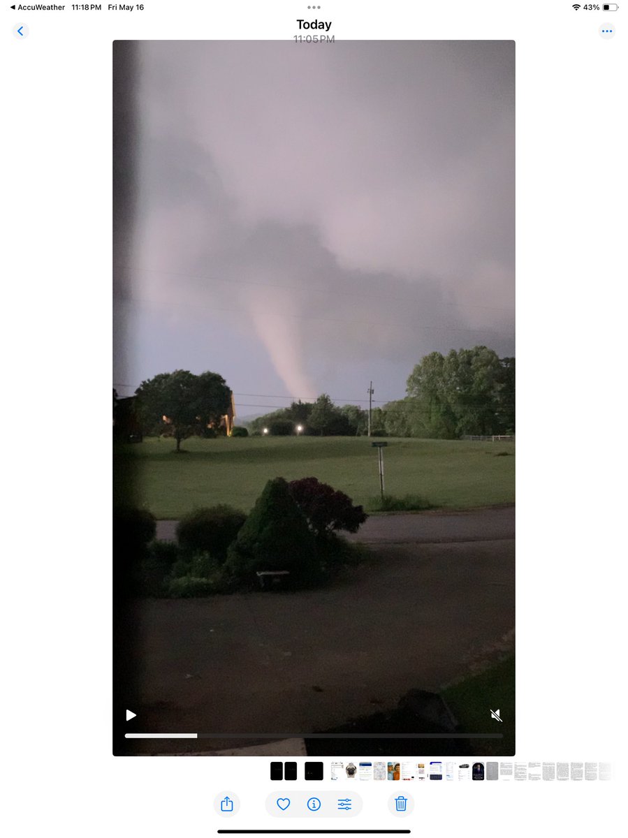 Here is the #tornado that hit <a href="/CityofSomerset/">City of Somerset</a> on Friday. My house is on the left.