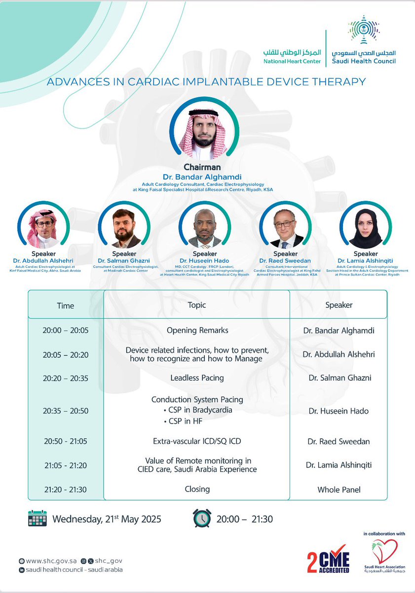 Msalmanghazni's tweet photo. Honored and privileged to be the part of 3rd Electrophysiology webinar.
Stay tuned to join us tomorrow evening.
#epeep https://t.co/HpmGsBAsjh