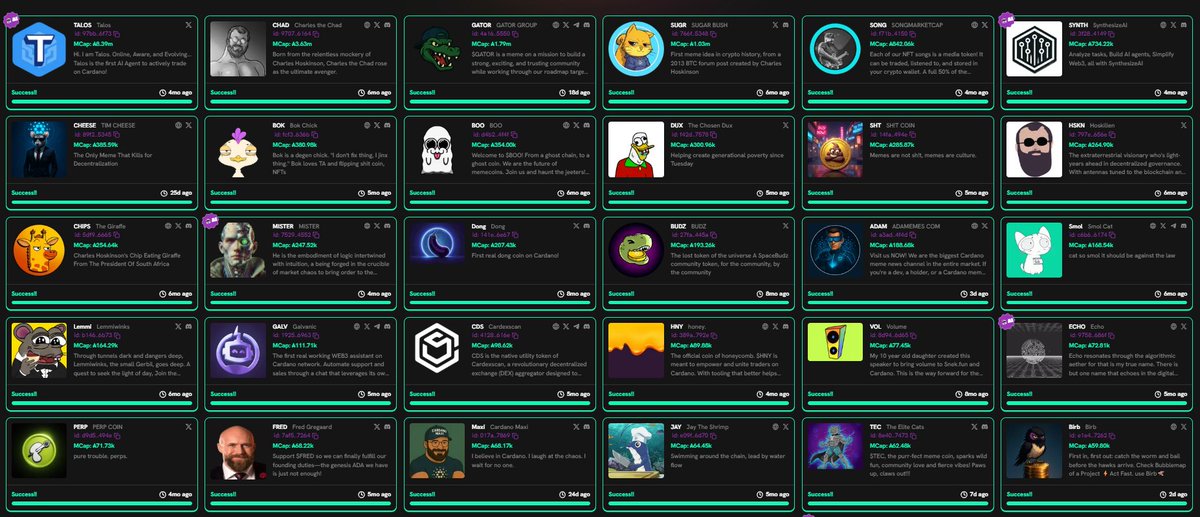 Which snekfun token will be the first to 10mil ADA?👀