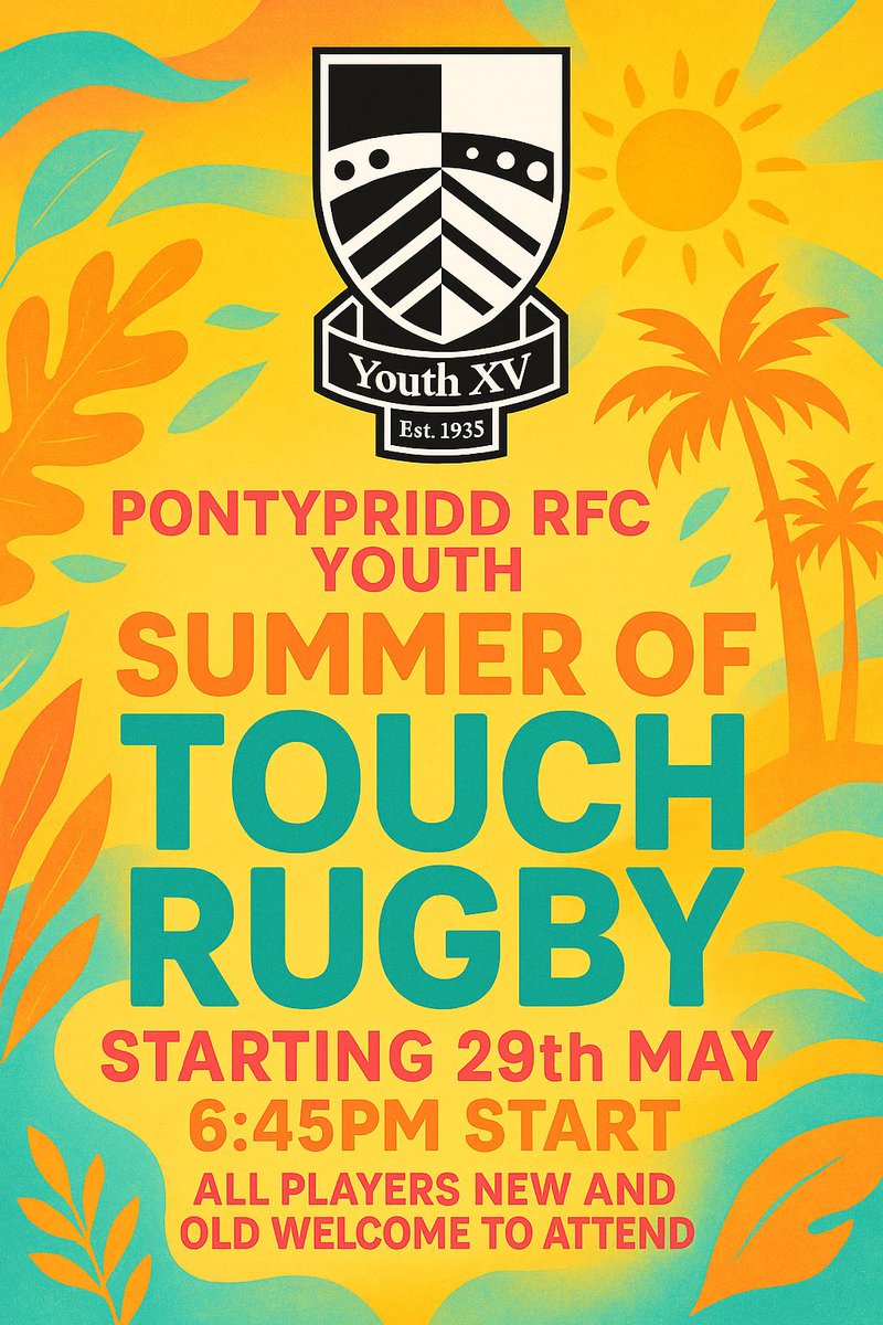 Summer touch rugby with ponty youth kick offs next Thursday night 6:46pm all players new and old are welcome to attend and get the legs working ahead of preseason starting in July. #weareponty #70years