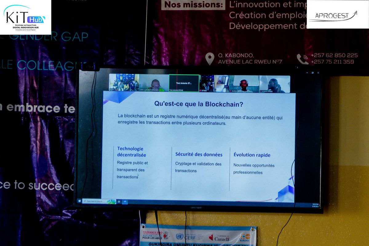 KithubNews's tweet image. 🧠✨ Web3, Blockchain et IA : une combinaison d’avenir pour la jeunesse burundaise !
En date du 19 mai 2025, KIT-Hub, en partenariat avec APROGEST, a organisé un webinaire enrichissant dans le cadre de June Tech 2025 autour du thème :
🔗 &quot;Blockchain &amp;amp; Web3 Careers in Burundi&quot;.