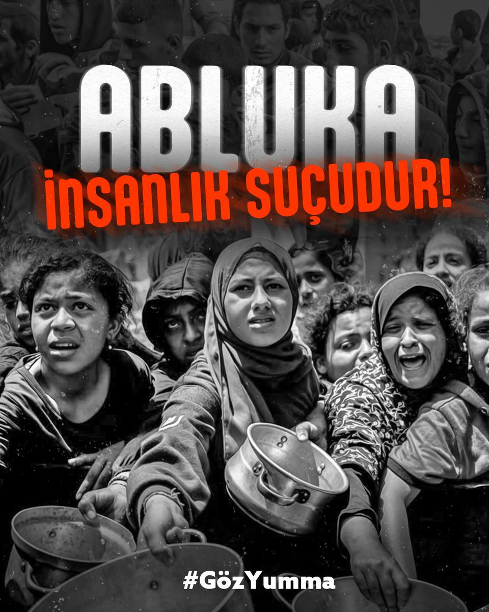 ihhgenc's tweet photo. Abluka insanlık suçudur!
#GözYumma https://t.co/XtrgcQzrbF