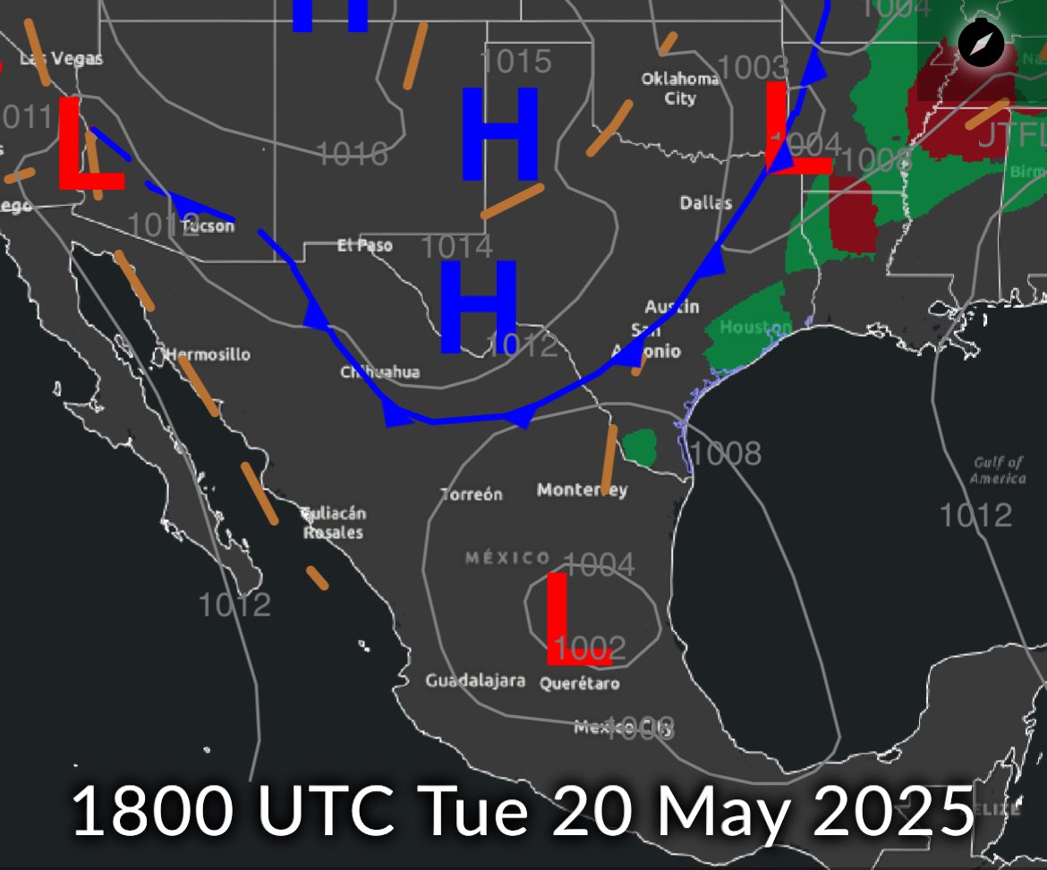 Reportan viento moderado y comienzan las precipitaciones en #Cumbres. Llega el frente frío a la región con lluvias y tormentas esta tarde. La temperatura ya bajó de 34º a 32º.