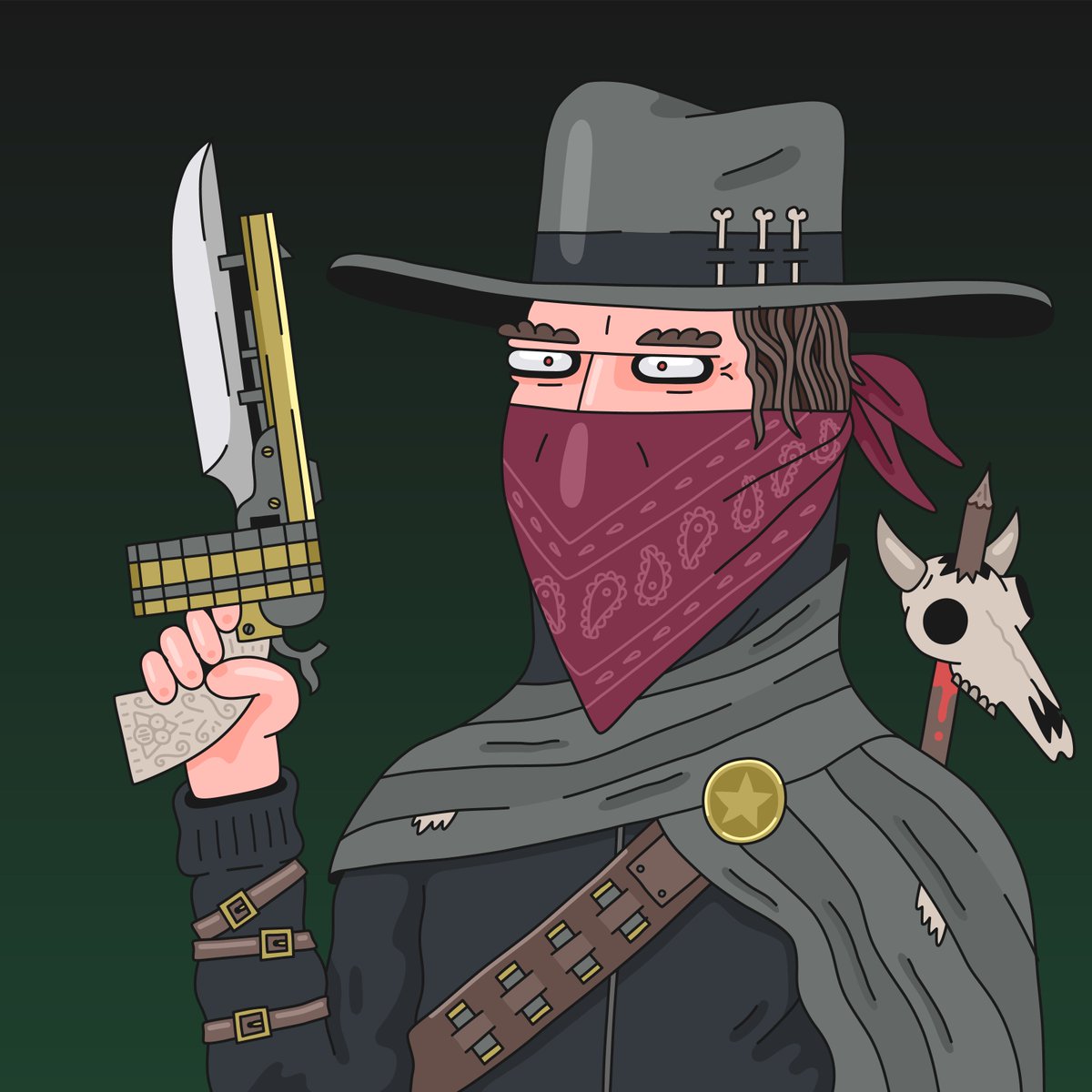 Meet Marshal Meatgrinder

Absolutely love it, thank you <a href="/psychrome/">PSYCHRØMΞ</a> and <a href="/mfmeatbags/">MEATBAGS</a>! I’ll be rocking this banger in #Surviville and #HuntShowDown