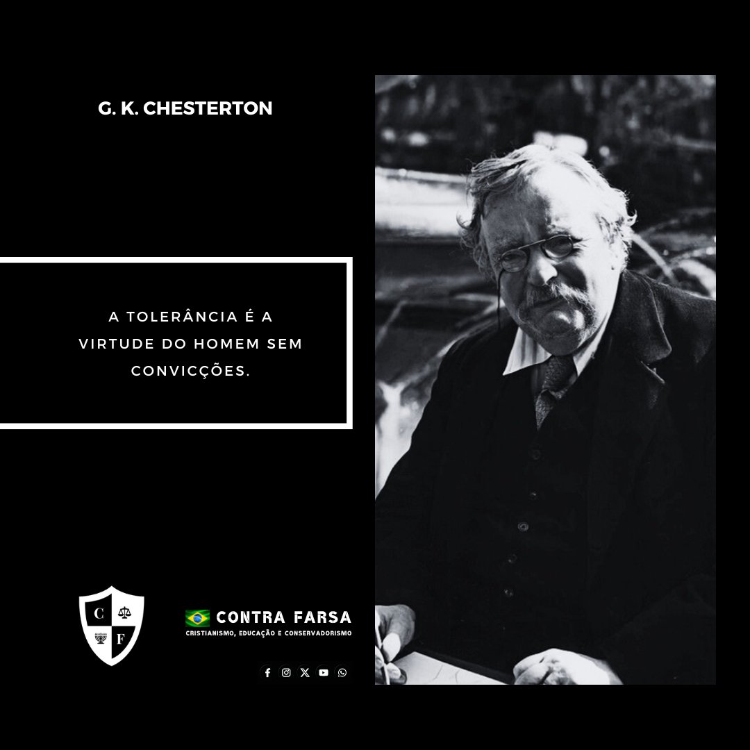 ContraFarsaBr's tweet photo. G. K. Chesterton, foi um escritor, poeta, filósofo, dramaturgo, jornalista, palestrante, teólogo, biógrafo, literário e crítico de arte inglês. Chesterton é muitas vezes referido como o "príncipe do paradoxo".

#gkchesterton #escritor #conservadorismo #educação #ContraFarsa https://t.co/aybN56Nnfb