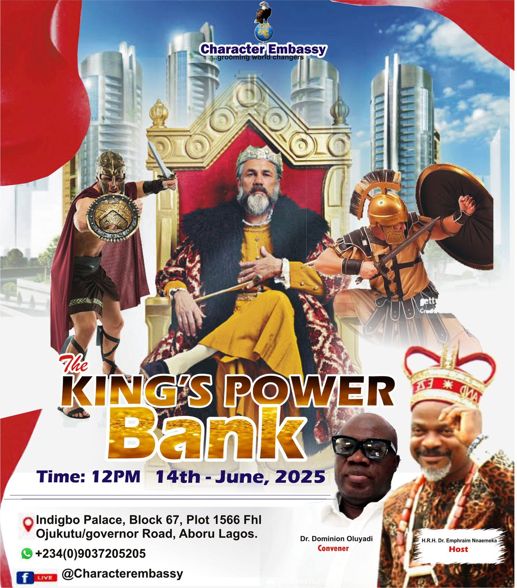CharacterUni's tweet photo. @kings
#kings
#kingssummit#kingsleadership
#aroyalinparadise #RoyalFamily 
#lagoskings 
#igbokings 
#yorubakings 
#kogikings
#kingscommunity 
#royalfathers https://t.co/a6fNG9hkmz
