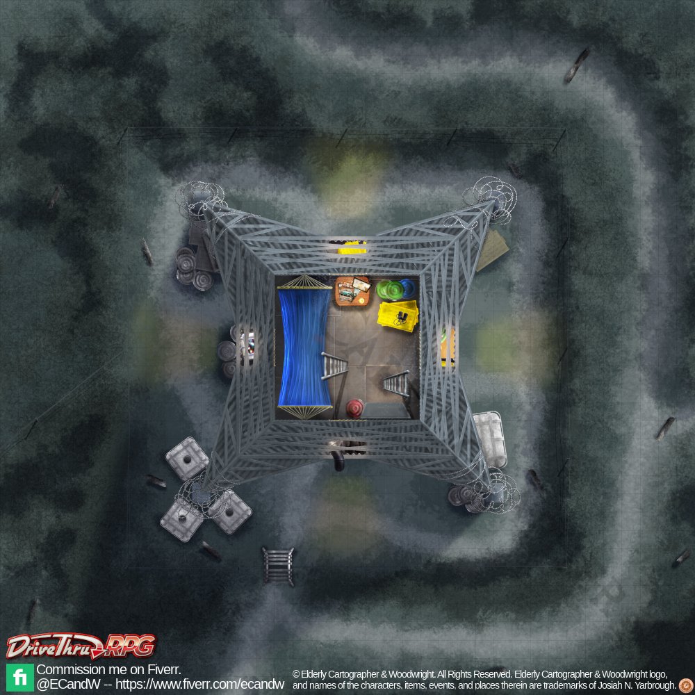 TWoodwright's tweet photo. Transmission Tower Refuge: Night Pack - 18 Maps: Available on DriveThruRPG
My affiliate link:  https://t.co/wNcGyFoGUz

#transmissiontower #RPGmap #DriveThruRPG #Battlemap #zombiemap #apocalypsemap #ttrpg #postapocalypse #giftsforhim #virtualtabletopgame #christmas2025 #Christmas https://t.co/CygZpsuQ6q