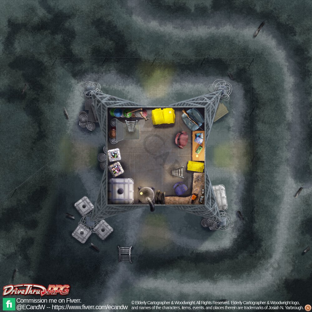 TWoodwright's tweet photo. Transmission Tower Refuge: Night Pack - 18 Maps: Available on DriveThruRPG
My affiliate link:  https://t.co/wNcGyFoGUz

#transmissiontower #RPGmap #DriveThruRPG #Battlemap #zombiemap #apocalypsemap #ttrpg #postapocalypse #giftsforhim #virtualtabletopgame #christmas2025 #Christmas https://t.co/CygZpsuQ6q