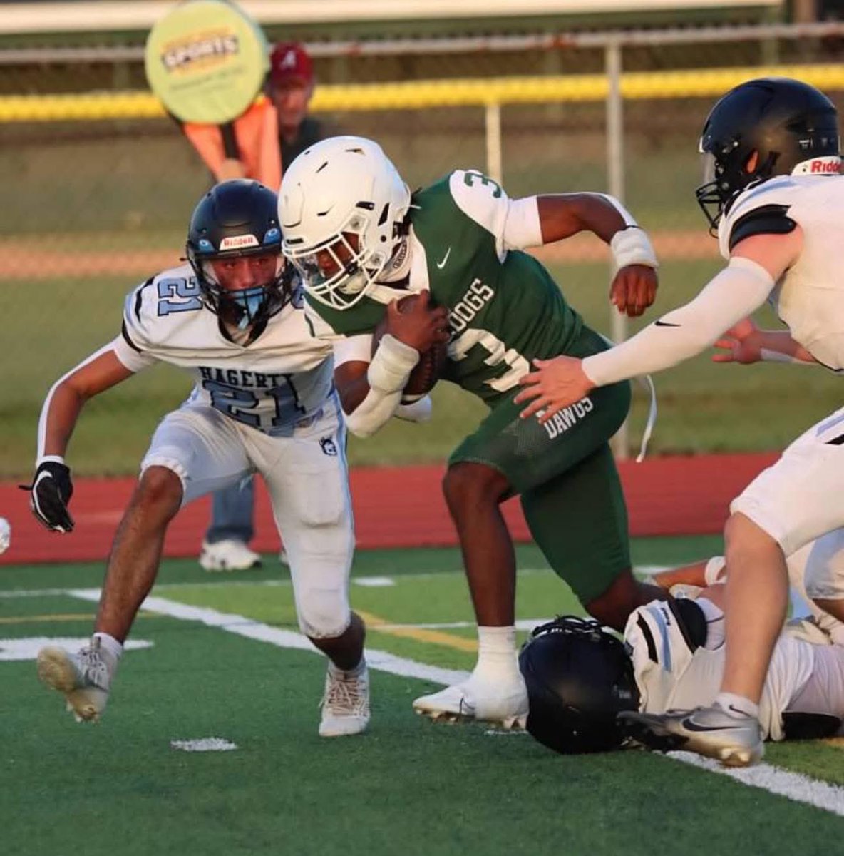 MHSdogsfootball's tweet photo. The Dogs dynamic backfield duo of Jaylen Daley and Kymarion Johnson. These two feed off each other and are poised for a breakout 2025! @Kymarionj0hnson @Jaylen_Daley3 

#BulldogPride
#Thunder&amp;Lightning https://t.co/DZ4O5rx8ta