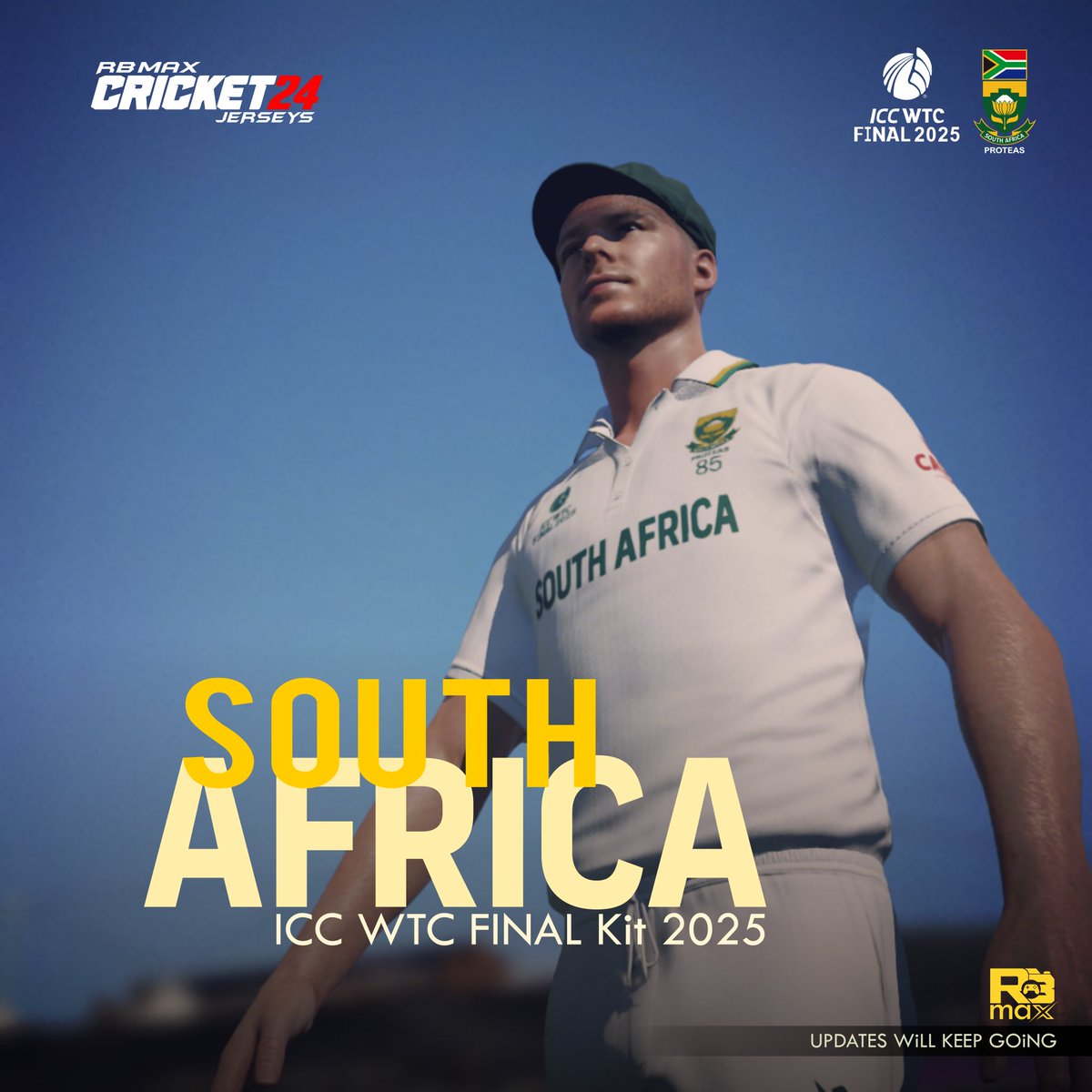 viomaxhome's tweet photo. #RBMAX | #Cricket24 | #WTCFINAL2025
2025 #ODIseries #T20series #Testseries
#NewUpdates #Jerseys #NewJersey
SOUTH AFRICA | ICC WTC Final Kit 2025
& New TEST | ODI | T20i Kits 2025/2026
Released & Updated
Download Now ⬇️
Community name > RB MAX
@ProteasMenCSA https://t.co/zDPRGggPld