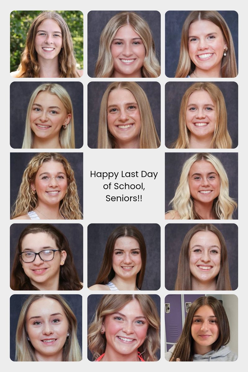 🎵 Schoooools out. for. SUMMER! Schooooools out. for. EVER!!  🎶

Congratulations to these XCTF gals who have their last day of school at Indianola today!! 

You are the epitome of STUDENT-athletes!! 

💜💛