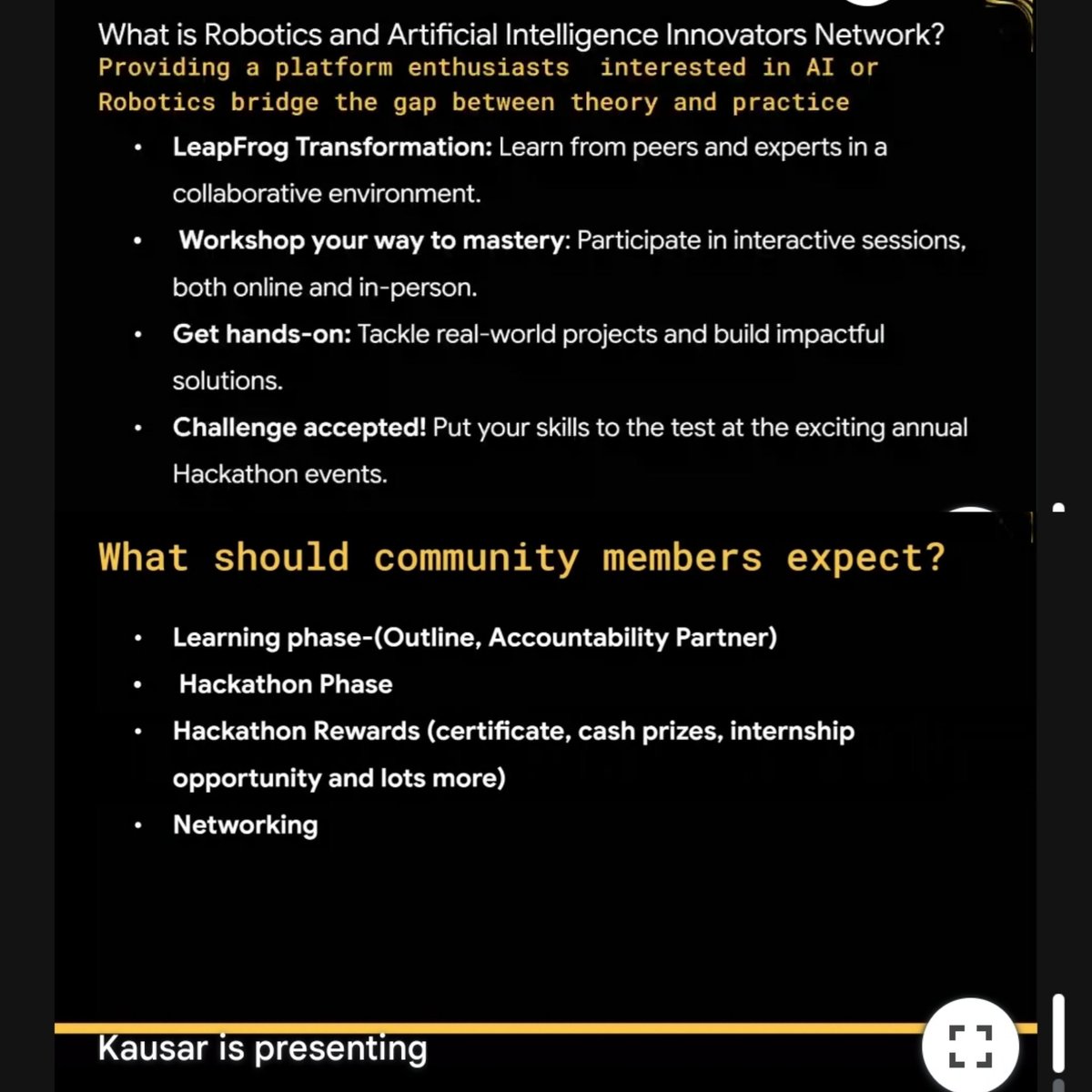 Sunday’s session sparked big energy, bold ideas &amp; a clear vision. From project showcases to real talk about what we’re building — we’re ready.

Huge thanks to our speakers <a href="/KausarMoshood/">Kausar💙</a> &amp; <a href="/Mavic__tech/">Bankole Tobiloba</a> for the insight and inspiration!

Join us today
bit.ly/rain-inn