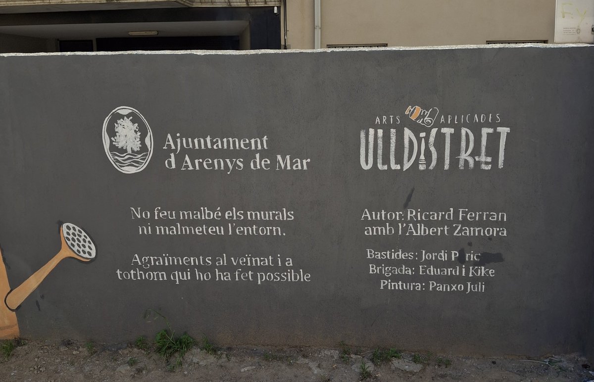 #Arenys: murals al costat de l'antic Escorxador, al rial del Bareu