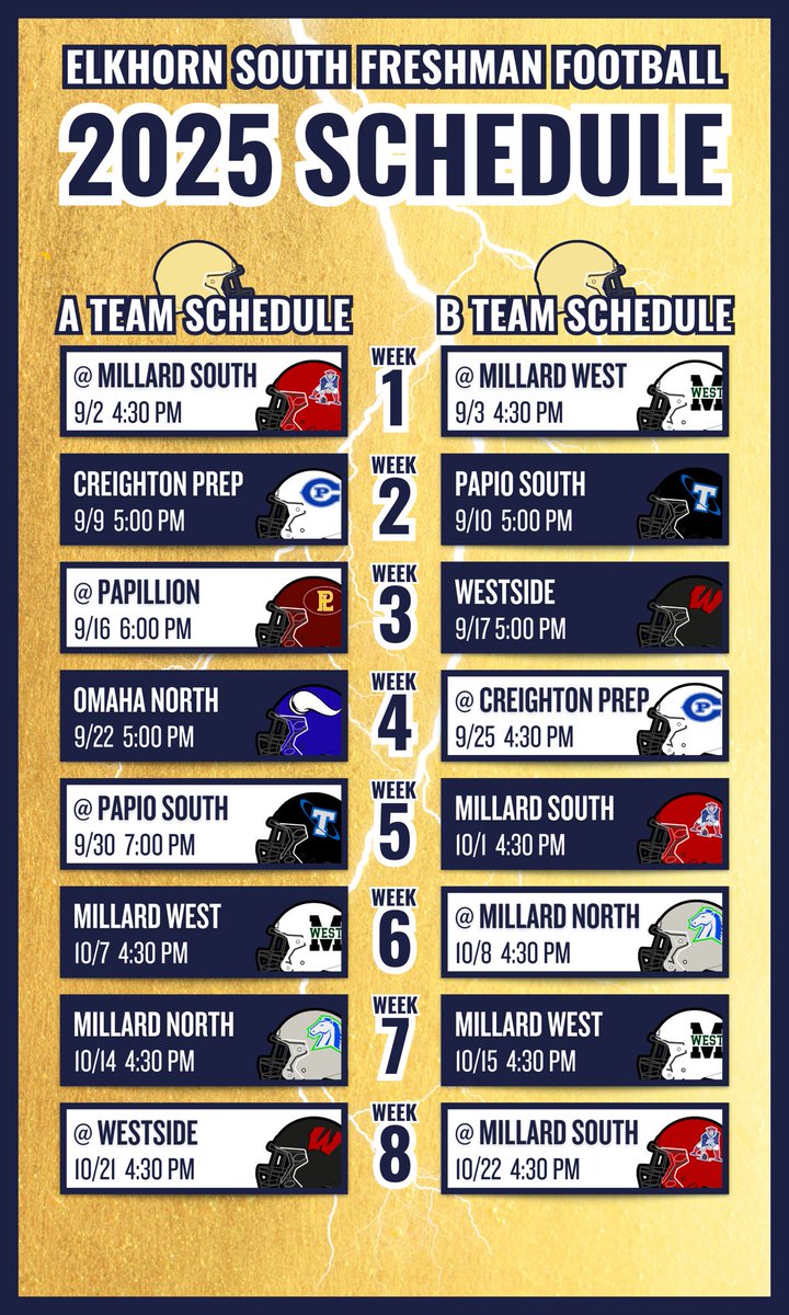 ESStormFootball's tweet photo. Schedules are out. https://t.co/XW2IKU99Fr