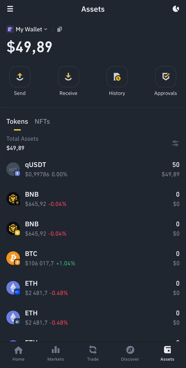 qUSDTtoken's tweet image. qUSDT is now live also on the Binance Web3. 

#qUSDT #QuantumSwap #StableToken