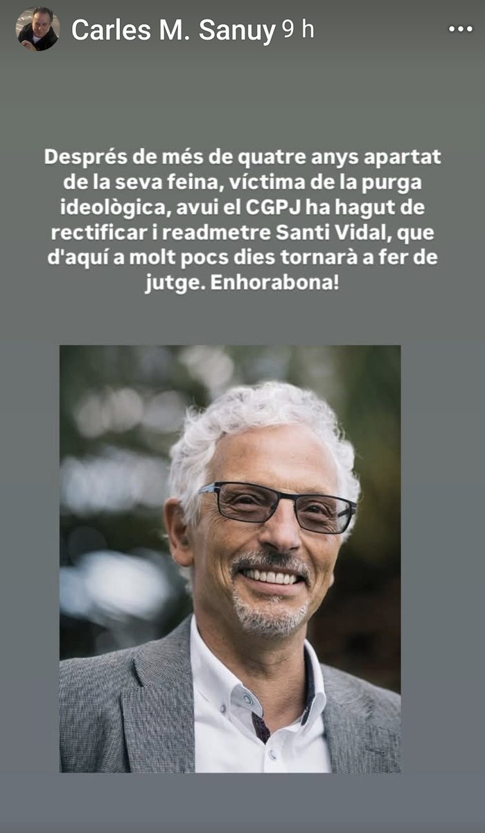 L'enhorabona Santi Vidal.