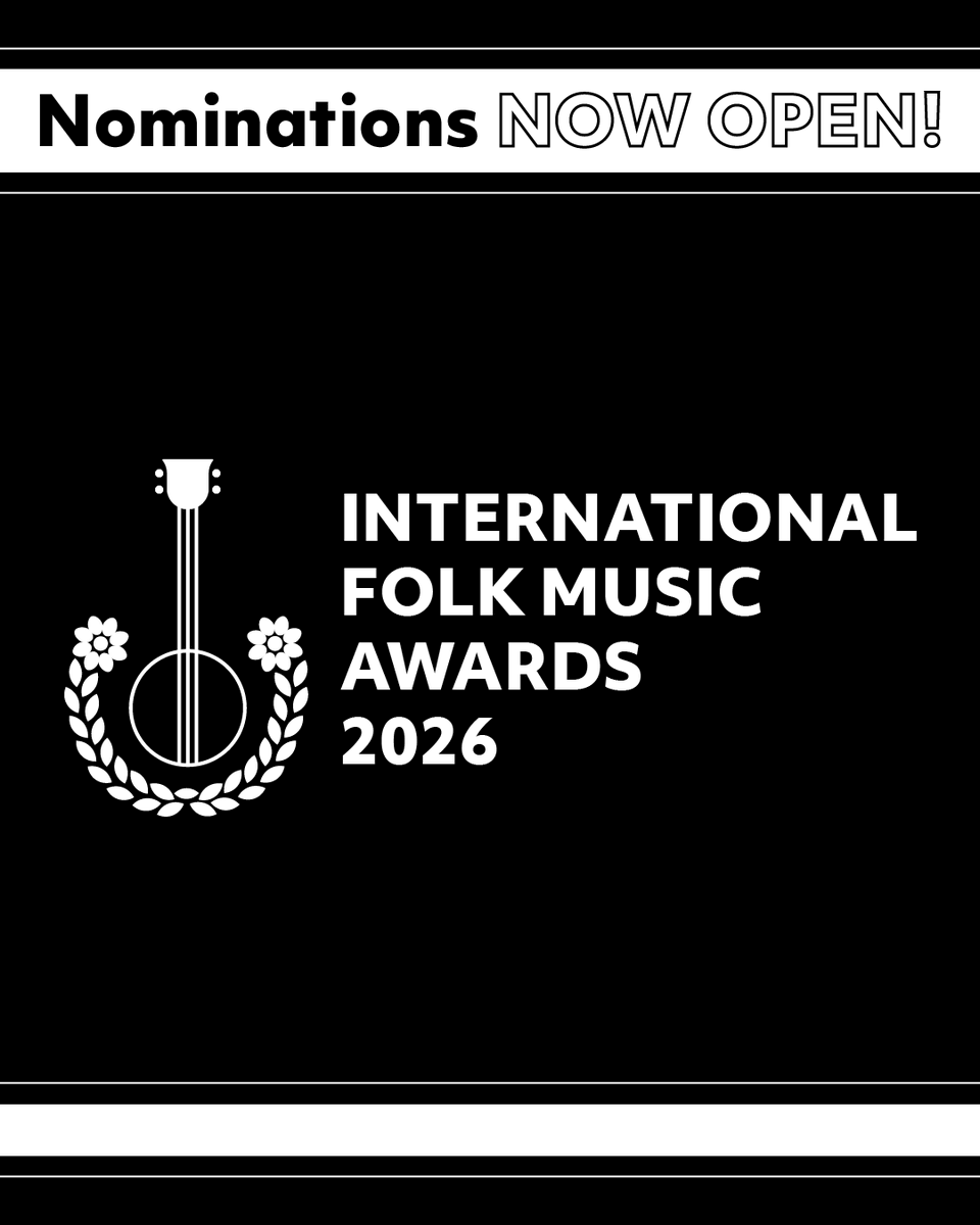 Submit your nominations now! Folk Alliance is currently seeking nominations in various categories for the 2026 International Folk Music Awards. The winners will be announced at FAI 2026 at the awards ceremony in New Orleans. folk.org/form/ifma-nomi…