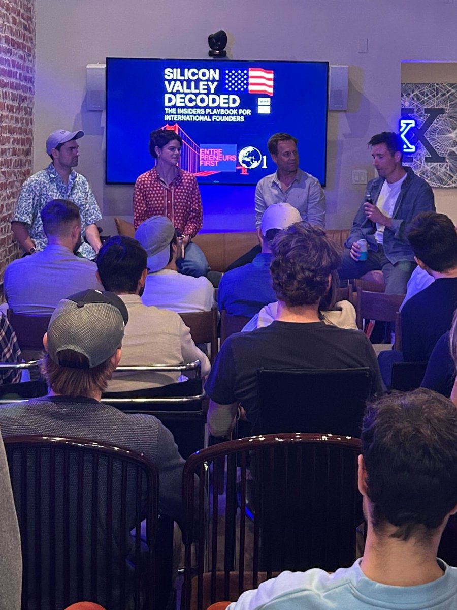 Alice Bentinck (@alicebentinck) on Twitter photo "The baseline for speed and productivity is higher here". "Get used to selling yourself". "If you want to meet someone, you can make it happen, everyone pays it forward". Gems from <a href="/tdoggyholhol/">Tom is in SF 😎🚀</a> <a href="/peteflint/">Pete Flint</a> and <a href="/Bandrew/">Andy McLoughlin</a> on the SF insiders playbook for international founders "The baseline for speed and productivity is higher here". "Get used to selling yourself". "If you want to meet someone, you can make it happen, everyone pays it forward". Gems from <a href="/tdoggyholhol/">Tom is in SF 😎🚀</a> <a href="/peteflint/">Pete Flint</a> and <a href="/Bandrew/">Andy McLoughlin</a> on the SF insiders playbook for international founders