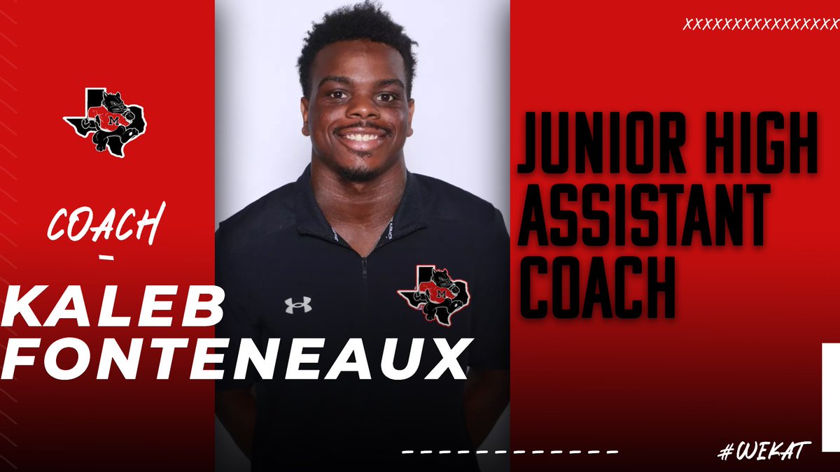 Please join us in welcoming Coach Kaleb Fonteneaux to our staff! Coach Fonteneaux is a Midway High School graduate and former Hardin Simmons football player. Coach Fonteneaux will coach at the junior high this year! #WEKAT #BeTheStandard