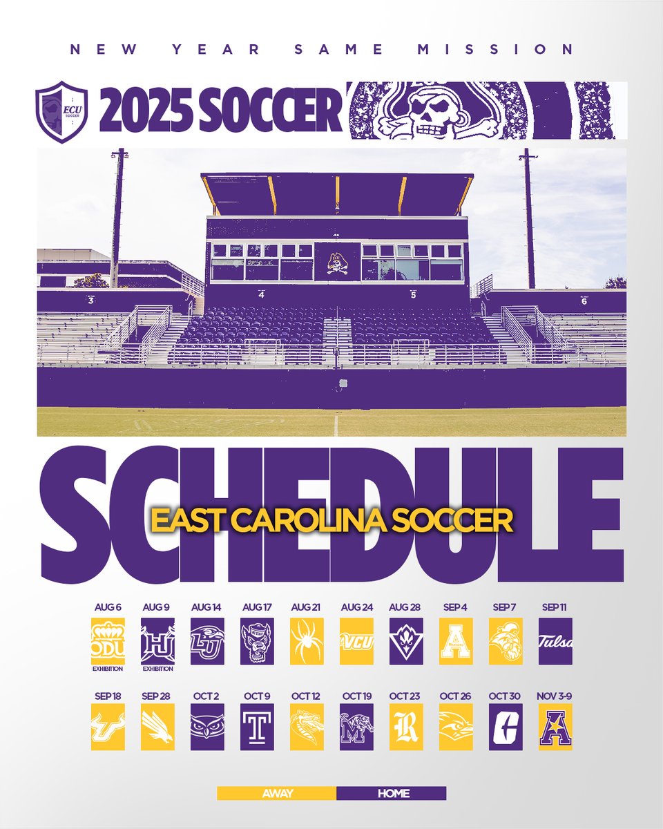ECUSoc's tweet photo. August can't come soon enough! Our 2025 Season Schedule is HERE!🙌🏴‍☠️

🔗:https://t.co/OHExyQ8PTG

#GoPirates https://t.co/5s3YtK9VtJ