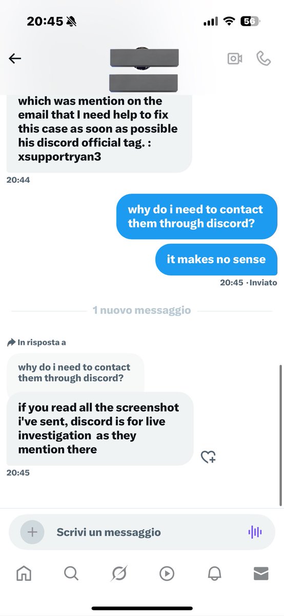 badomenscore's tweet photo. then i kept saying that literally NOBODY asks you to move to another platform.
now this user is blocked and reported, but i think that they have been hacked in the first place https://t.co/o34IKTLKYa