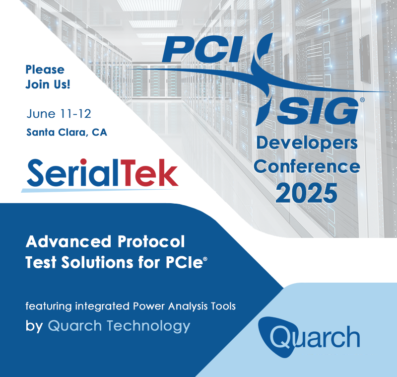 Look for us at next month's PCI-SIG DevCon! #PCIe #PCISIGDevCon25