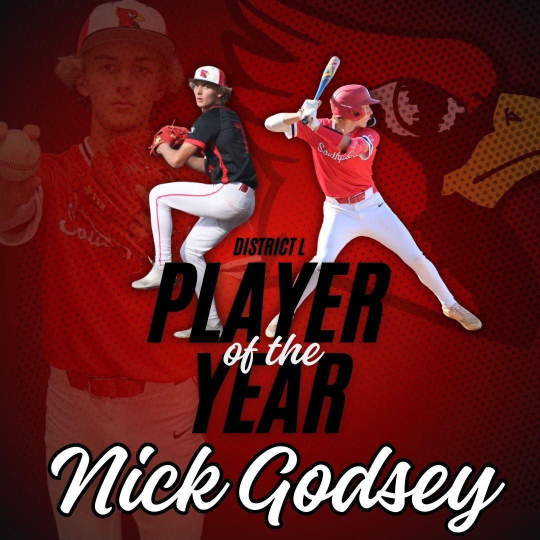 Tonight's game vs Bloomington N. has been rained out...

... so let's celebrate some AWESOME news regarding one of our seniors!

Nick Godsey has been named the District L PLAYER OF THE YEAR!

He is now in consideration for the North/South Game AND Indiana Player of the Year!