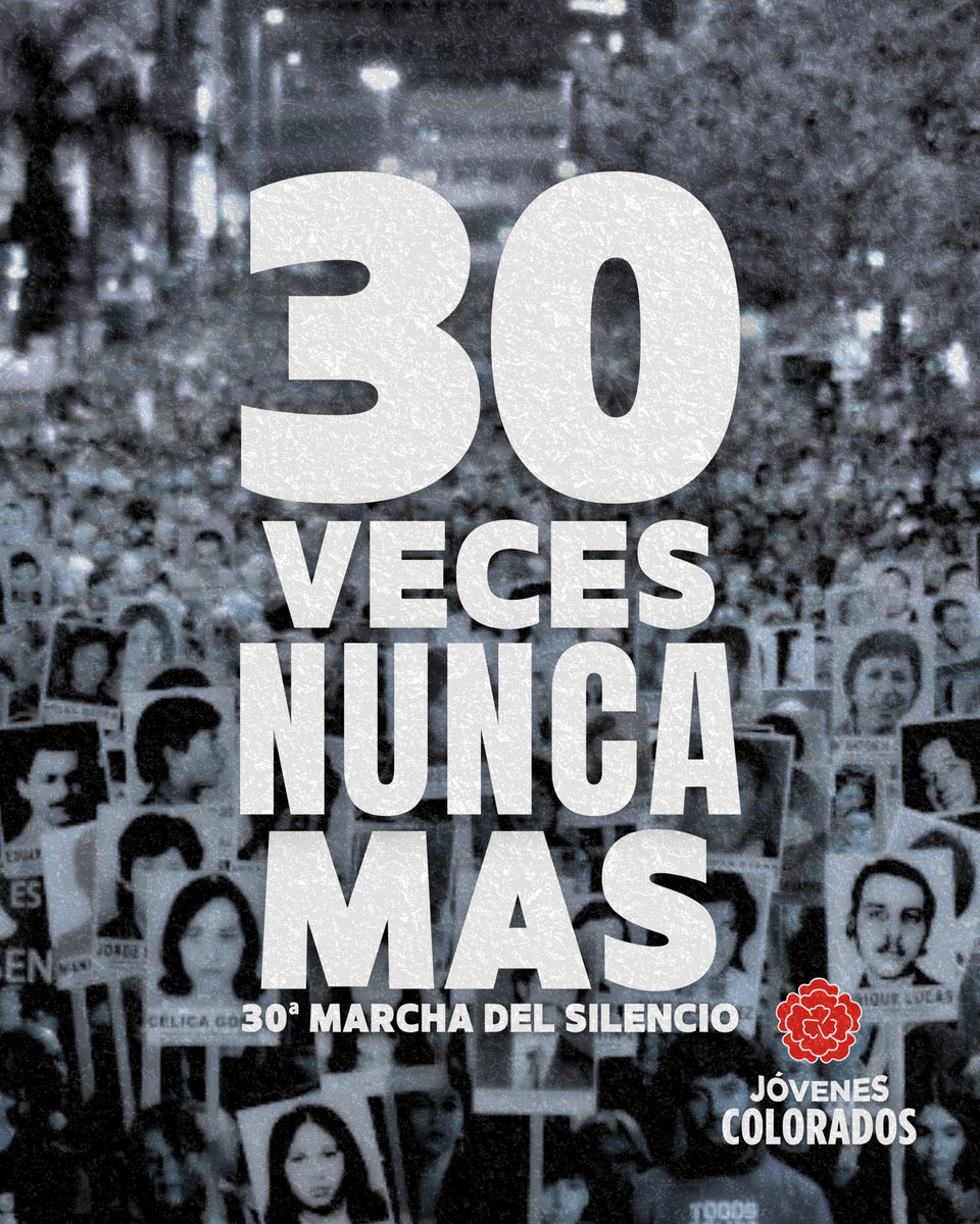 Desde la Coordinadora Nacional de la Juventud del Partido Colorado convocamos a una nueva marcha del silencio, en el entendido de que las juventudes políticas sin mochilas de este país tenemos la responsabilidad de la construcción de un Uruguay con Memoria, Verdad y con Justicia.