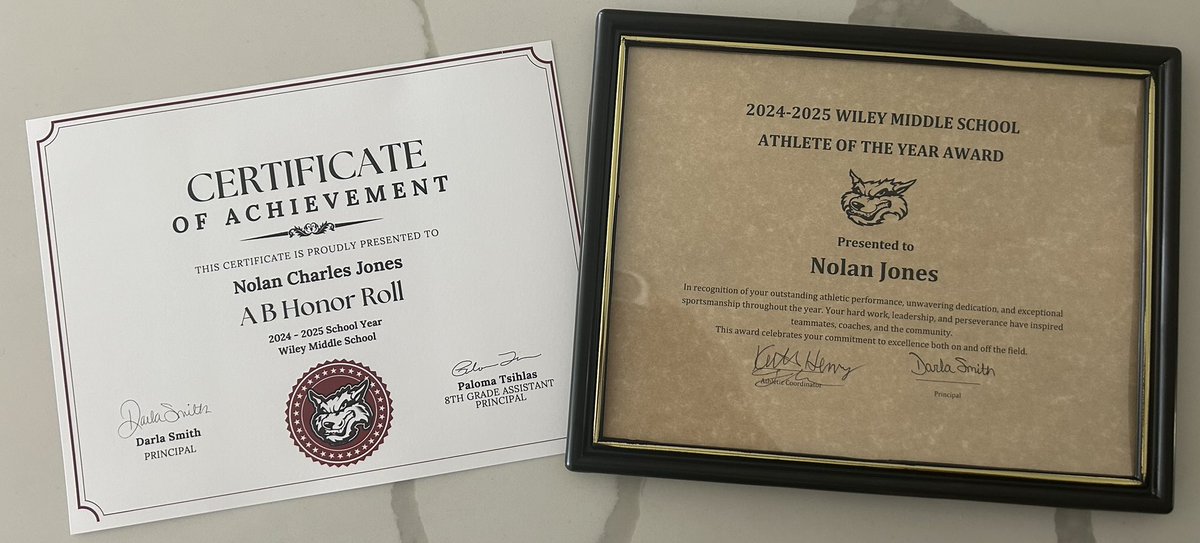 NolanJones2029's tweet photo. The results of hard work in the classroom and on the field. https://t.co/3KP8kJlmQ3